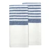 Caravan Place Settings & Linens|Brittany White Tea Towels in White & Blue, Set of 2