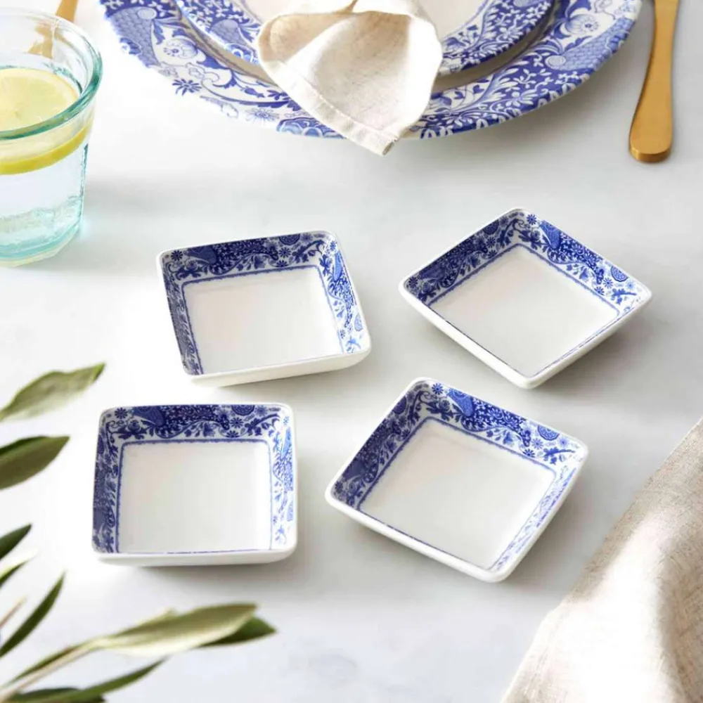 Spode Dinnerware|Brocato 3" Square Dishes, Set of 4