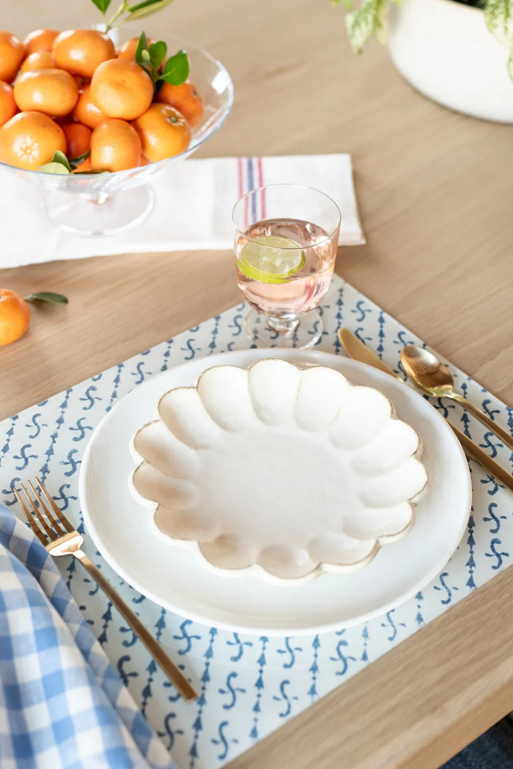 Proper Table Co. Place Settings & Linens|Brooks Block Print Placemat