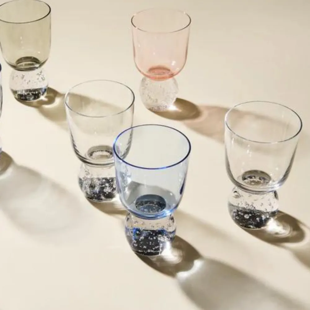 Misette Glassware|Bubble Glass Tumbler in Clear, Set of 2