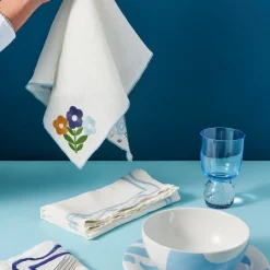 Misette Glassware|Bubble Glass Tumblers in Candy Blue, Set of 2