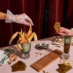 Misette Glassware|Bubble Glass Tumblers in Tourmaline Green, Set of 2