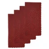 Chefanie Place Settings & Linens|Burgundy Eyelet Dinner Napkins, Set of 4