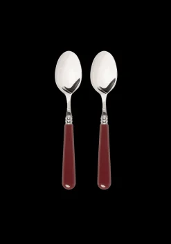 Late Afternoon Flatware|Burgundy Teaspoons, Set of 2