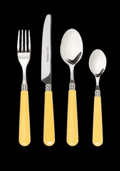 Late Afternoon Flatware|Butter Yellow Cutlery, Set of 16