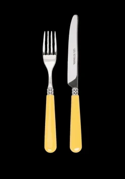 Late Afternoon Flatware|Butter Yellow Knife and Fork Set