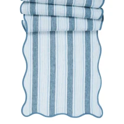 Juliska Place Settings & Linens|Cabana Stripe 18" x 90" Table Runner in Ocean