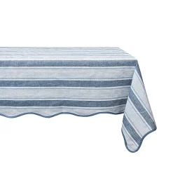 Juliska Place Settings & Linens|Cabana Stripe 60" x 120" Tablecloth in Ocean