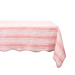 Juliska Place Settings & Linens|Cabana Stripe 60" x 120" Tablecloth in Coral