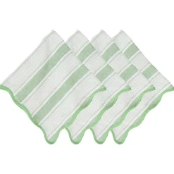 Juliska Place Settings & Linens|Cabana Stripe Napkin, Set of 4 in Seagrass