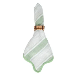 Juliska Place Settings & Linens|Cabana Stripe Napkin, Set of 4 in Seagrass