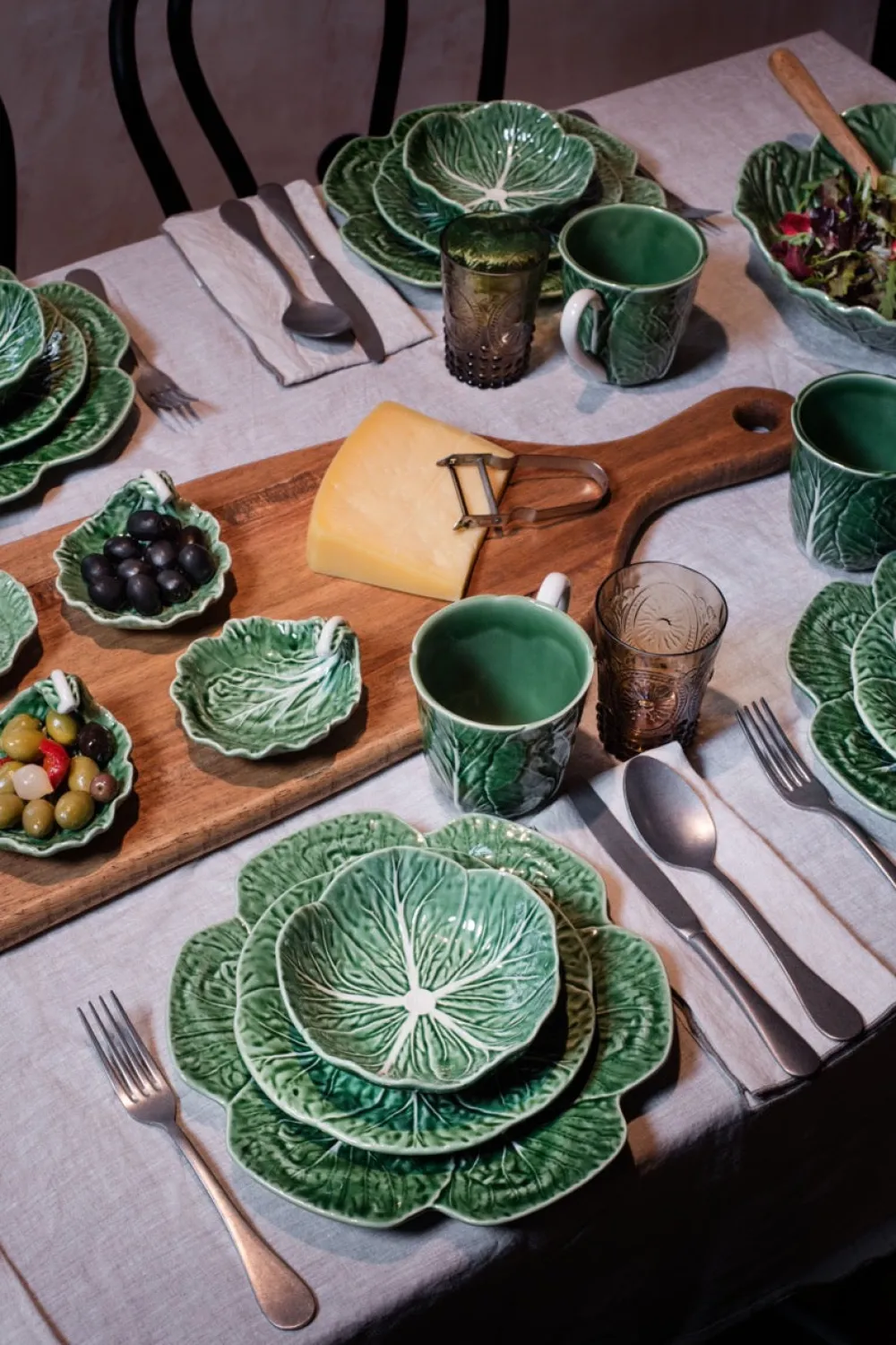 Bordallo Pinheiro Dinnerware|Cabbage Bowl 15 oz, Set of 4