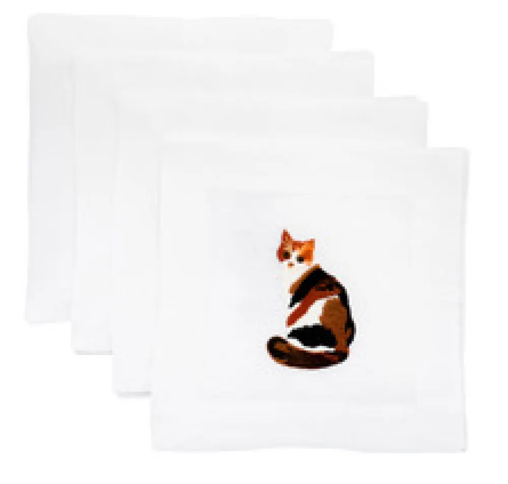 Lettermade Place Settings & Linens|Calico Cat Cocktail Napkins