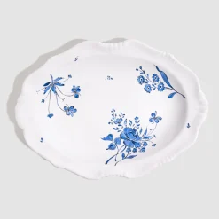 Z.d.G. Dinnerware|Camaieu Medium Oval Dish in Azur