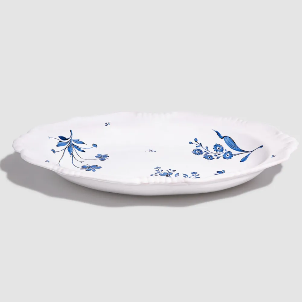 Z.d.G. Dinnerware|Camaieu Medium Oval Dish in Azur