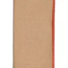 TriChi Design Place Settings & Linens|Camel Napkin with Light Orange Small Trim, Set of 4