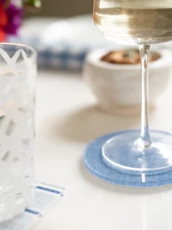 Proper Table Co. Place Settings & Linens|Campbell Blue Chambray Coaster Set