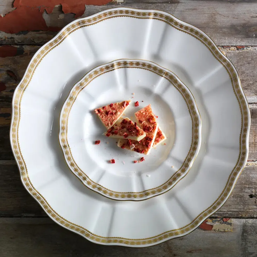 Royal Crown Derby Dinnerware|Carlton Gold Dinner Plate