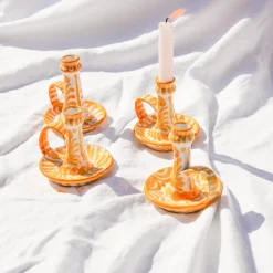 Pomelo Casa Candles|Casa Amarilla Candlestick with Hand-Painted Designs