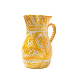 Pomelo Casa Dinnerware|Casa Amarilla Large Pitcher with Hand-painted Designs