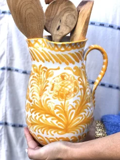 Pomelo Casa Dinnerware|Casa Amarilla Large Pitcher with Hand-painted Designs