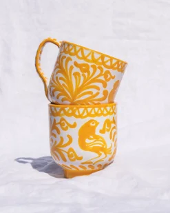 Pomelo Casa Dinnerware|Casa Amarilla Mug with Hand-painted Designs