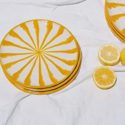 Pomelo Casa Dinnerware|Casa Amarilla Salad Plate with Candy Cane Stripes