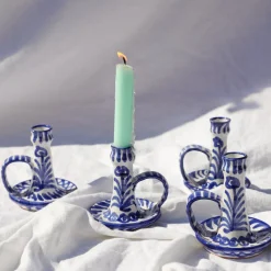 Pomelo Casa Candles|Casa Azul Candlestick with Hand-Painted Designs