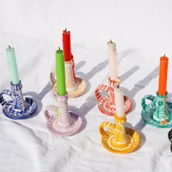 Pomelo Casa Candles|Casa Azul Candlestick with Hand-Painted Designs