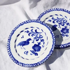Pomelo Casa Dinnerware|Casa Azul Dinner Plate with Traditional Designs