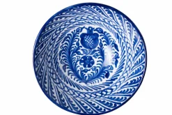 Pomelo Casa Dinnerware|Casa Azul Large Bowl with Hand-painted Designs