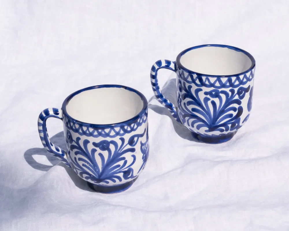 Pomelo Casa Dinnerware|Casa Azul Mug with Hand-painted Designs
