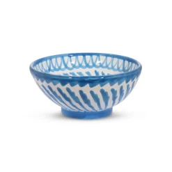 Pomelo Casa Dinnerware|Casa Celeste Small Bowl with Hand-Painted Designs