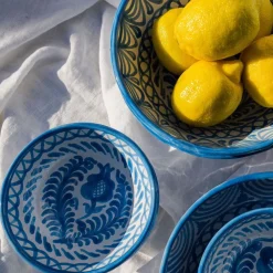 Pomelo Casa Dinnerware|Casa Celeste Small Bowl with Hand-Painted Designs