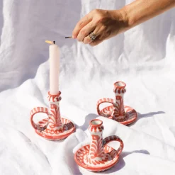 Pomelo Casa Candles|Casa Coral Candlestick with Hand-Painted Designs