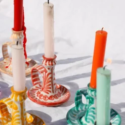 Pomelo Casa Candles|Casa Coral Candlestick with Hand-Painted Designs