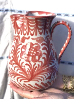 Pomelo Casa Dinnerware|Casa Coral Medium Pitcher with Hand-painted Designs