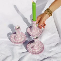 Pomelo Casa Candles|Casa Lila Candlestick with Hand-Painted Designs