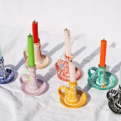 Pomelo Casa Candles|Casa Lila Candlestick with Hand-Painted Designs