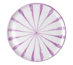 Pomelo Casa Dinnerware|Casa Lila Dinner Plate with Candy Cane Stripes