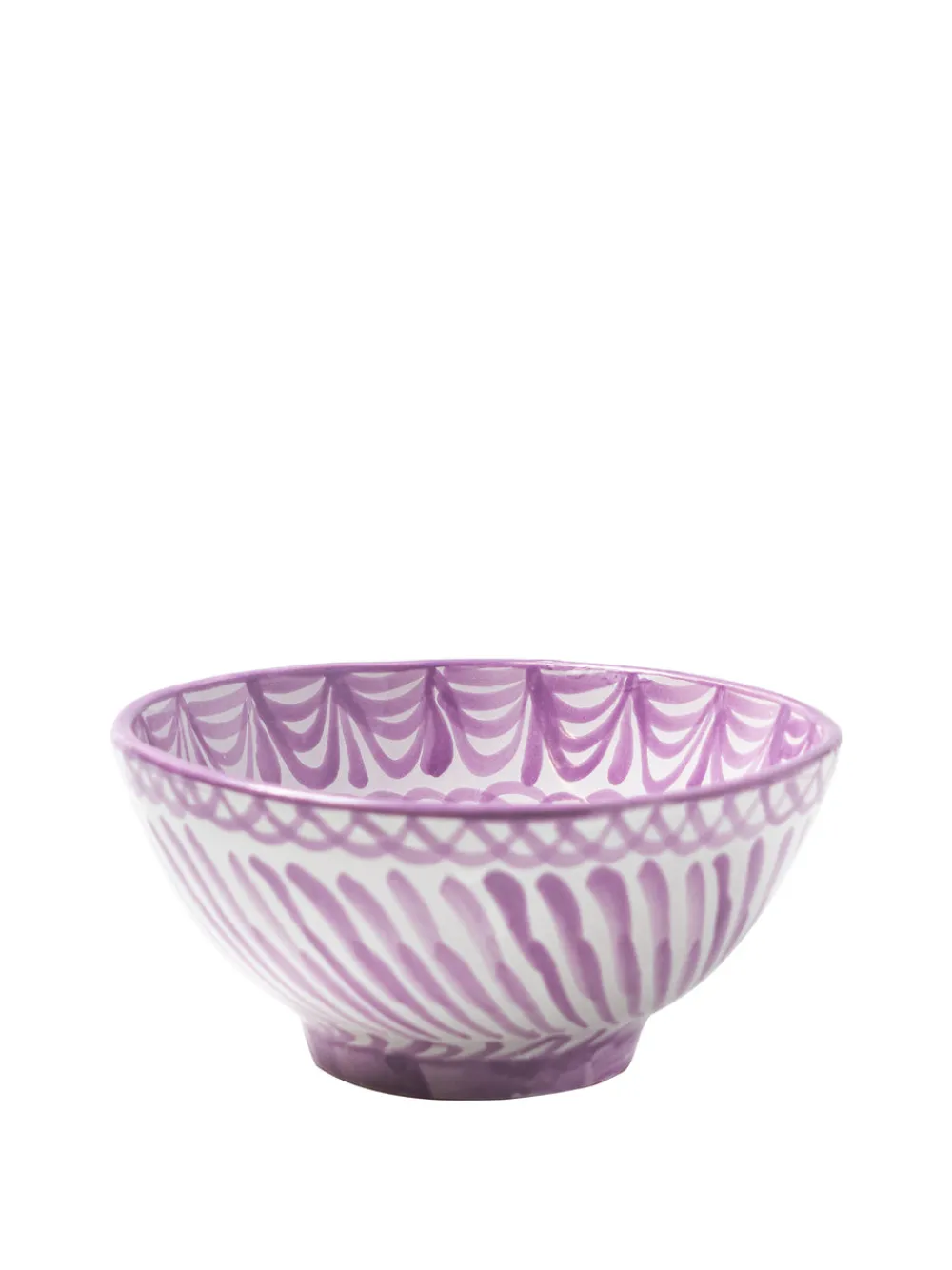 Pomelo Casa Dinnerware|Casa Lila Medium Bowl with Hand-painted Designs