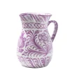 Pomelo Casa Dinnerware|Casa Lila Medium Pitcher with Hand-painted Designs