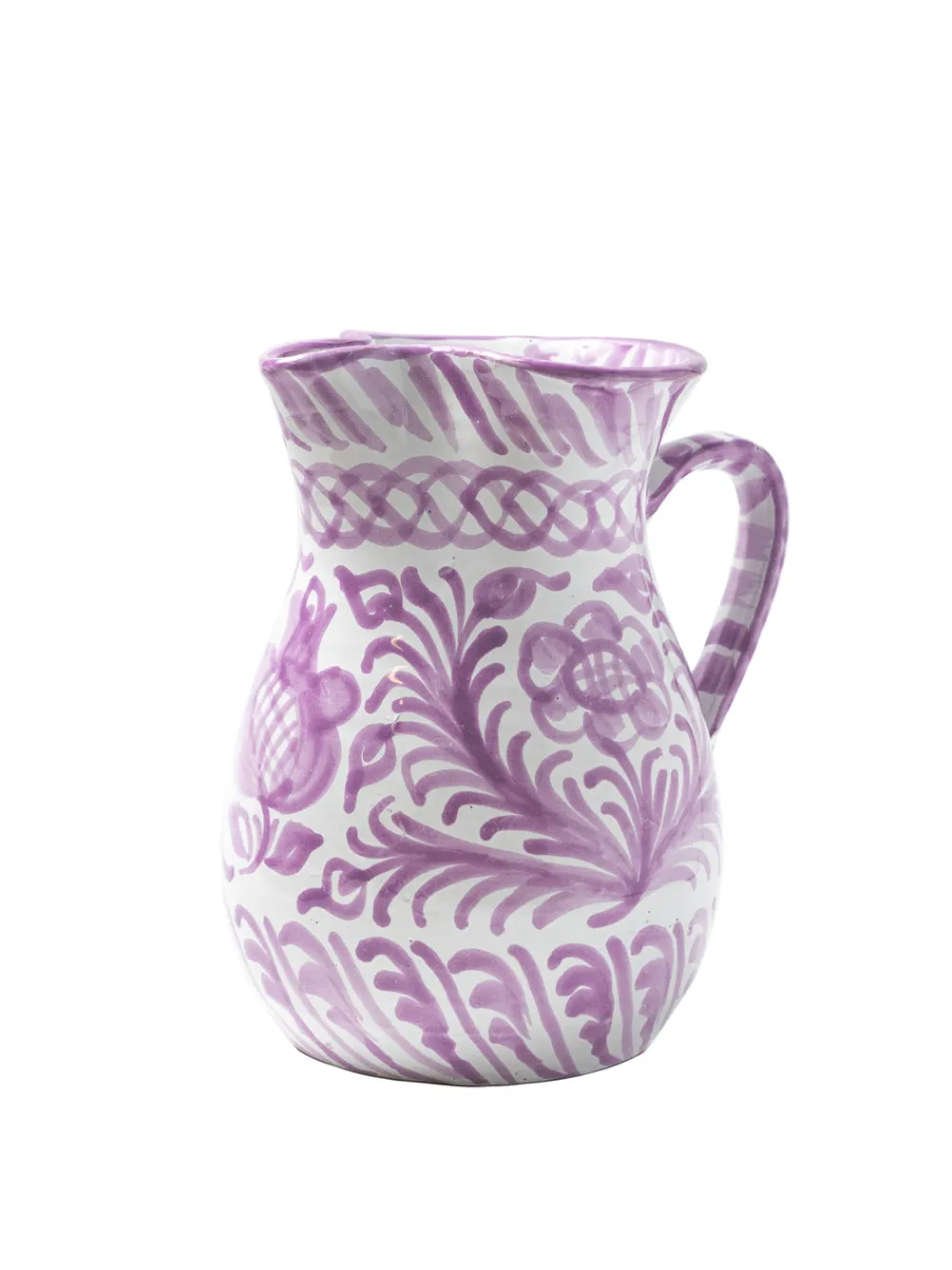 Pomelo Casa Dinnerware|Casa Lila Medium Pitcher with Hand-painted Designs