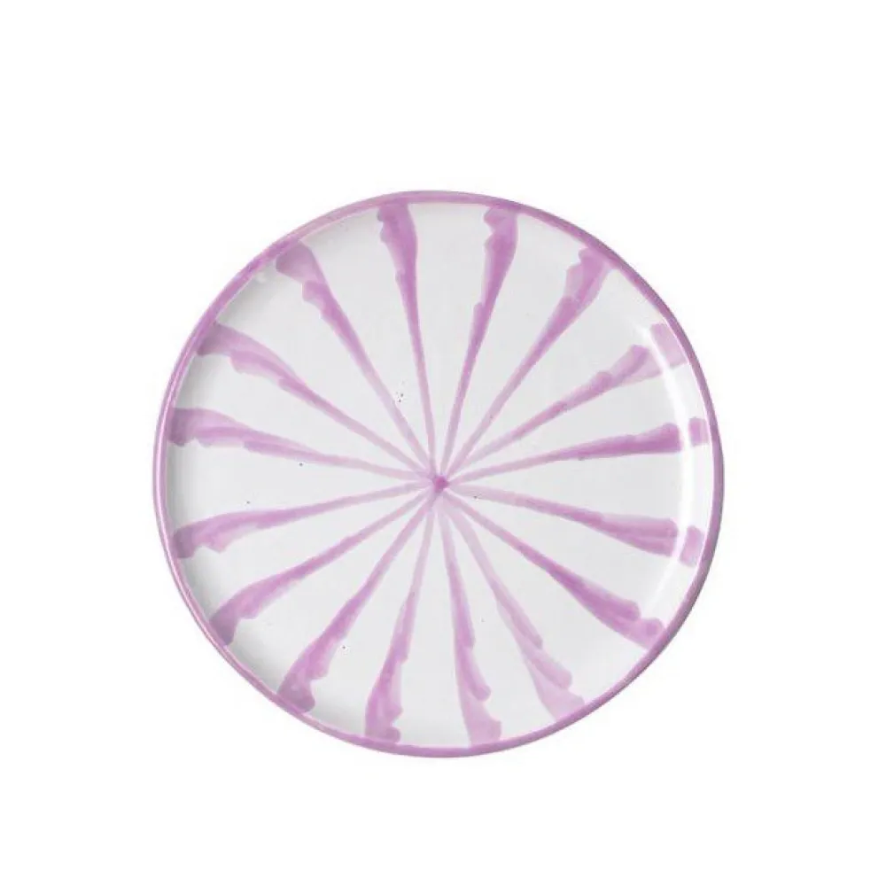 Pomelo Casa Dinnerware|Casa Lila Salad Plate with Candy Cane Stripes
