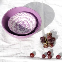 Pomelo Casa Dinnerware|Casa Lila Small Bowl with Hand-painted Designs