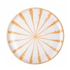Pomelo Casa Dinnerware|Casa Melocoton Dinner Plate with Candy Cane Stripes
