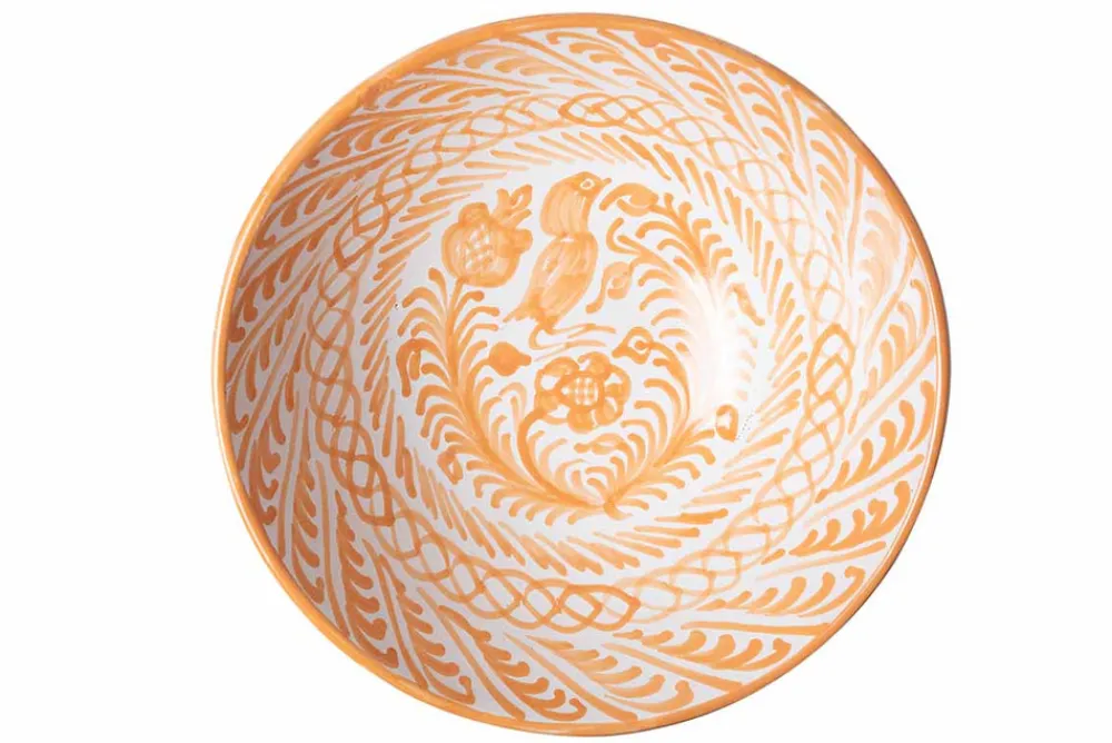 Pomelo Casa Dinnerware|Casa Melocoton Large Bowl with Hand-painted Designs
