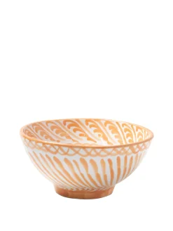 Pomelo Casa Dinnerware|Casa Melocoton Medium Bowl with Hand-painted Designs
