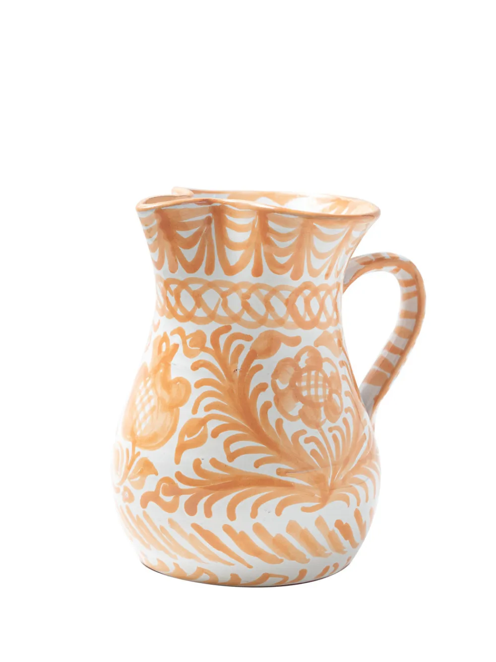 Pomelo Casa Dinnerware|Casa Melocoton Medium Pitcher with Hand-painted Designs