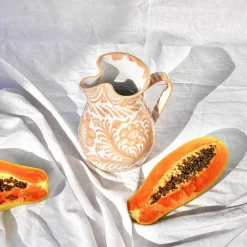 Pomelo Casa Dinnerware|Casa Melocoton Medium Pitcher with Hand-painted Designs
